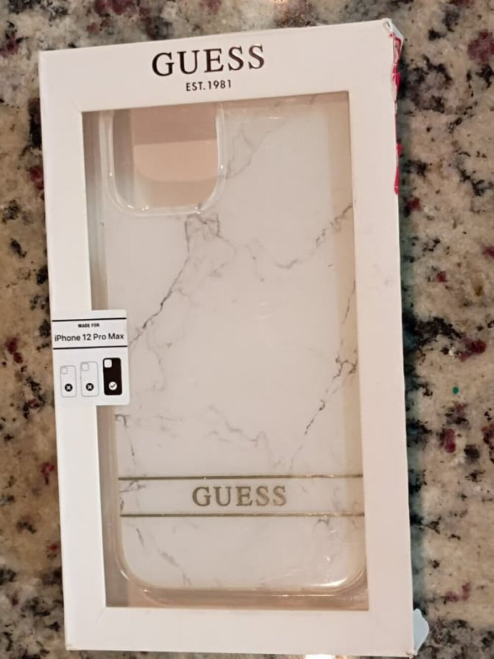 Guess iPhone 12 Pro Max Case-White Glossy-NEW-SEALED